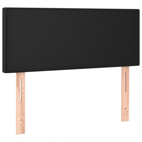 Kontinentalseng med madras 90x200 cm - kunstlæder, sort