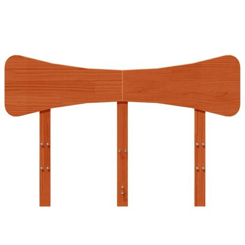 Sengegavl 120 cm massivt fyrretræ gyldenbrun
