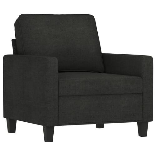 Sofasæt 4 dele med hynder stof sort