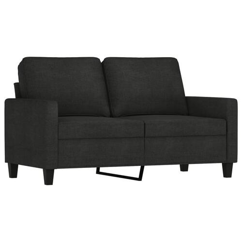Sofasæt 4 dele med hynder stof sort