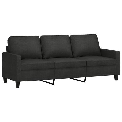 Sofasæt 4 dele med hynder stof sort