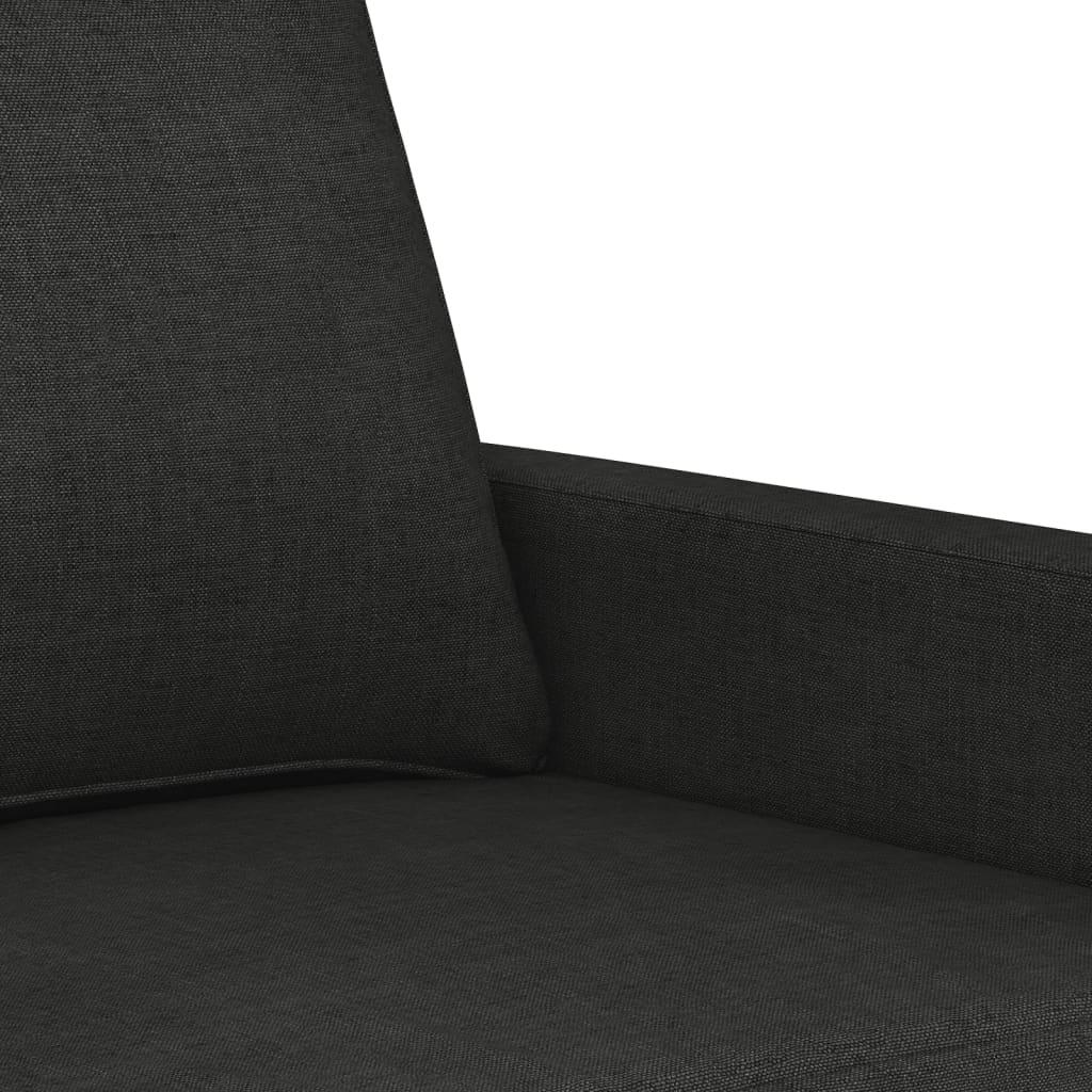 Sofasæt 4 dele med hynder stof sort