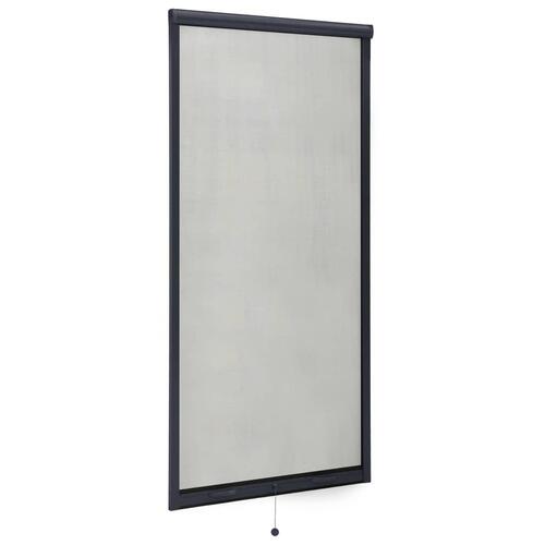 Nedrulleligt insektnet til vinduer 60x150 cm antracitgrå