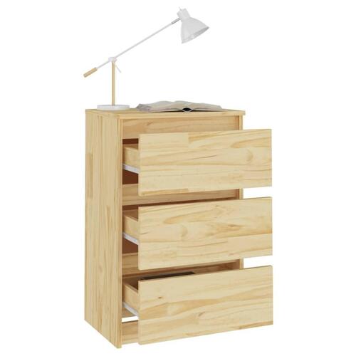 Sengeborde 2 stk. 40x29,5x64 cm massivt fyrretræ