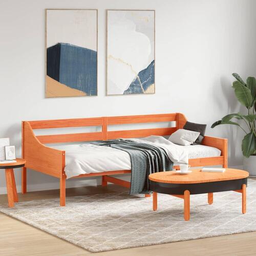 Daybed 90x190 cm massivt fyrretræ gyldenbrun