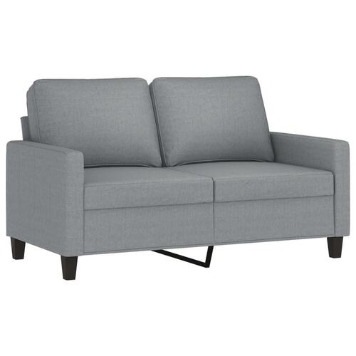 3 personers sofa med hynder stof lysegrå