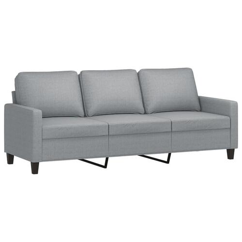 3 personers sofa med hynder stof lysegrå