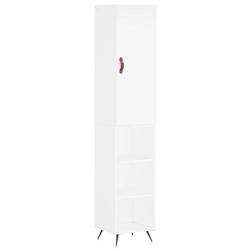 Skab 34,5x34x180 cm konstrueret træ hvid