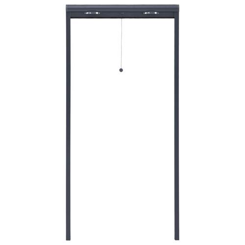 Nedrullelig insektskærm til vinduer 80x170 cm antracitgrå
