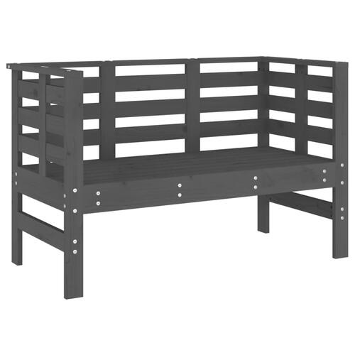 Havebænk 111,5x53x71 cm massivt fyrretræ grå