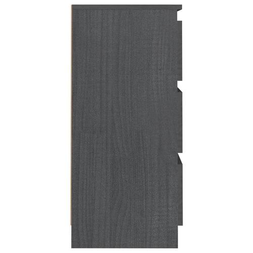 Sengeskab 40x29,5x64 cm massivt fyrretræ grå