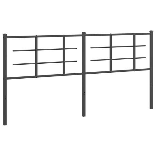 Sengegavl 180 cm metal sort