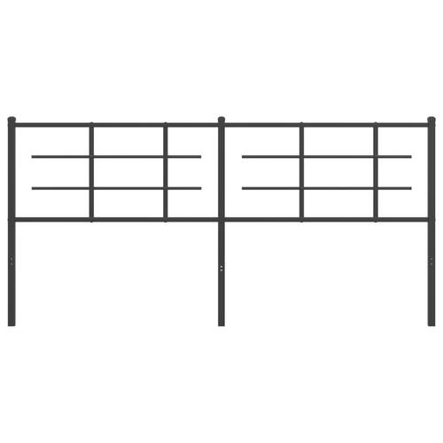 Sengegavl 180 cm metal sort