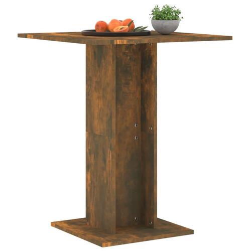 Bistrobord 60x60x75 cm konstrueret træ røget egetræsfarve