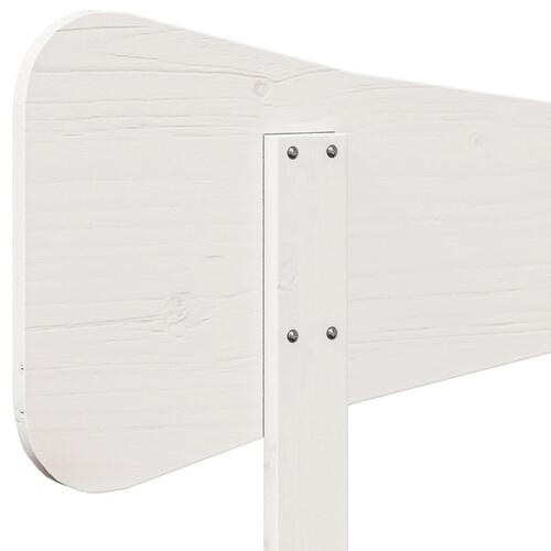 Sengegavl 200 cm massivt fyrretræ hvid
