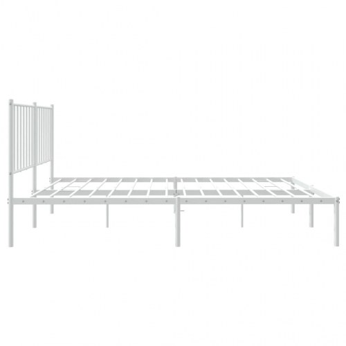Sengeramme med sengegavl i metal - 120 x 190 cm, hvid