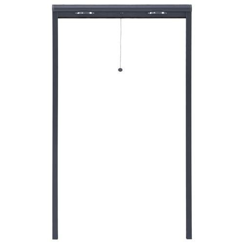 Nedrullelig insektskærm til vinduer 100x170 cm antracitgrå