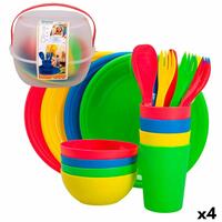 Picnic-sæt Aktive 22,5 x 1,5 x 22,5 cm polypropylen (4 enheder)