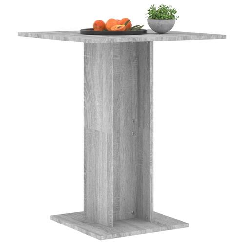 Bistrobord 60x60x75 cm konstrueret træ grå sonoma-eg