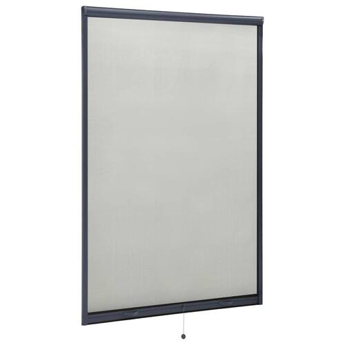 Nedrulleligt insekt til vinduer 110x170 cm antracitgrå