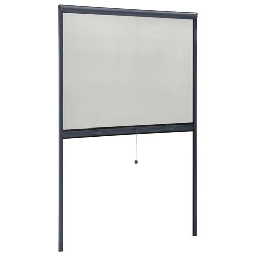 Nedrulleligt insekt til vinduer 110x170 cm antracitgrå