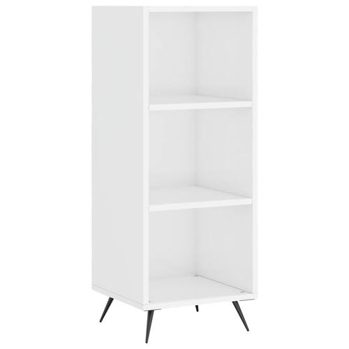 Skab 34,5x34x180 cm konstrueret træ hvid højglans