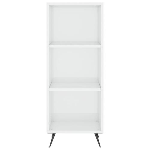 Skab 34,5x34x180 cm konstrueret træ hvid højglans