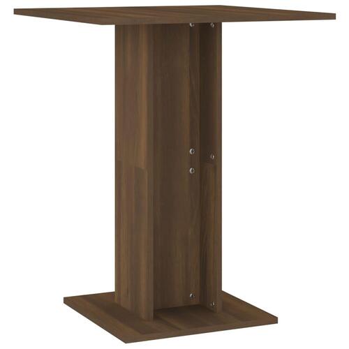 Bistrobord 60x60x75 cm konstrueret træ brun egetræ
