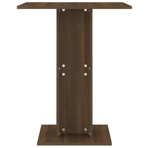 Bistrobord 60x60x75 cm konstrueret træ brun egetræ