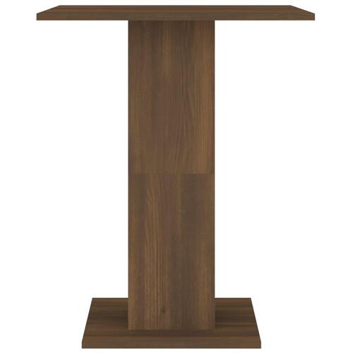 Bistrobord 60x60x75 cm konstrueret træ brun egetræ