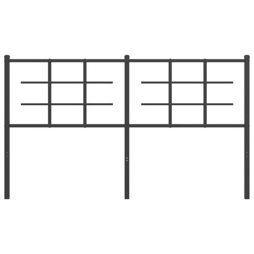 Sengegavl 150 cm metal sort
