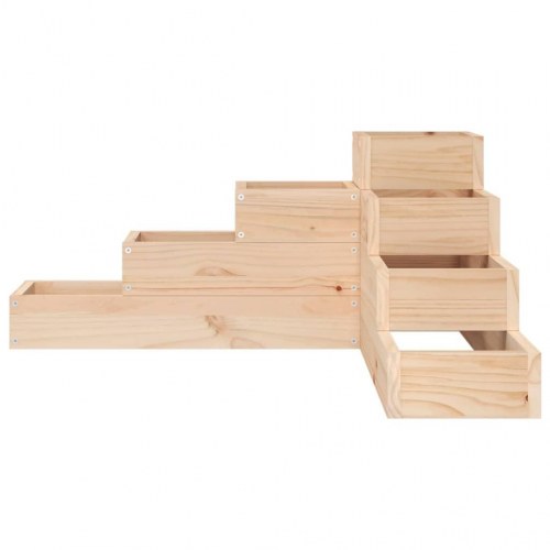 Plantekasse i 4 niveauer 80,5 x 79 x 36 cm - massivt fyrretræ