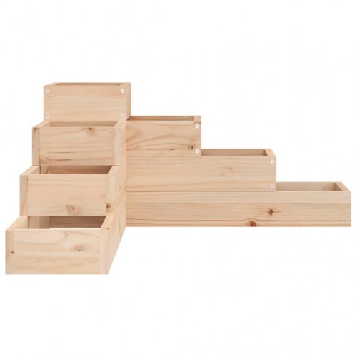 Plantekasse i 4 niveauer 80,5 x 79 x 36 cm - massivt fyrretræ