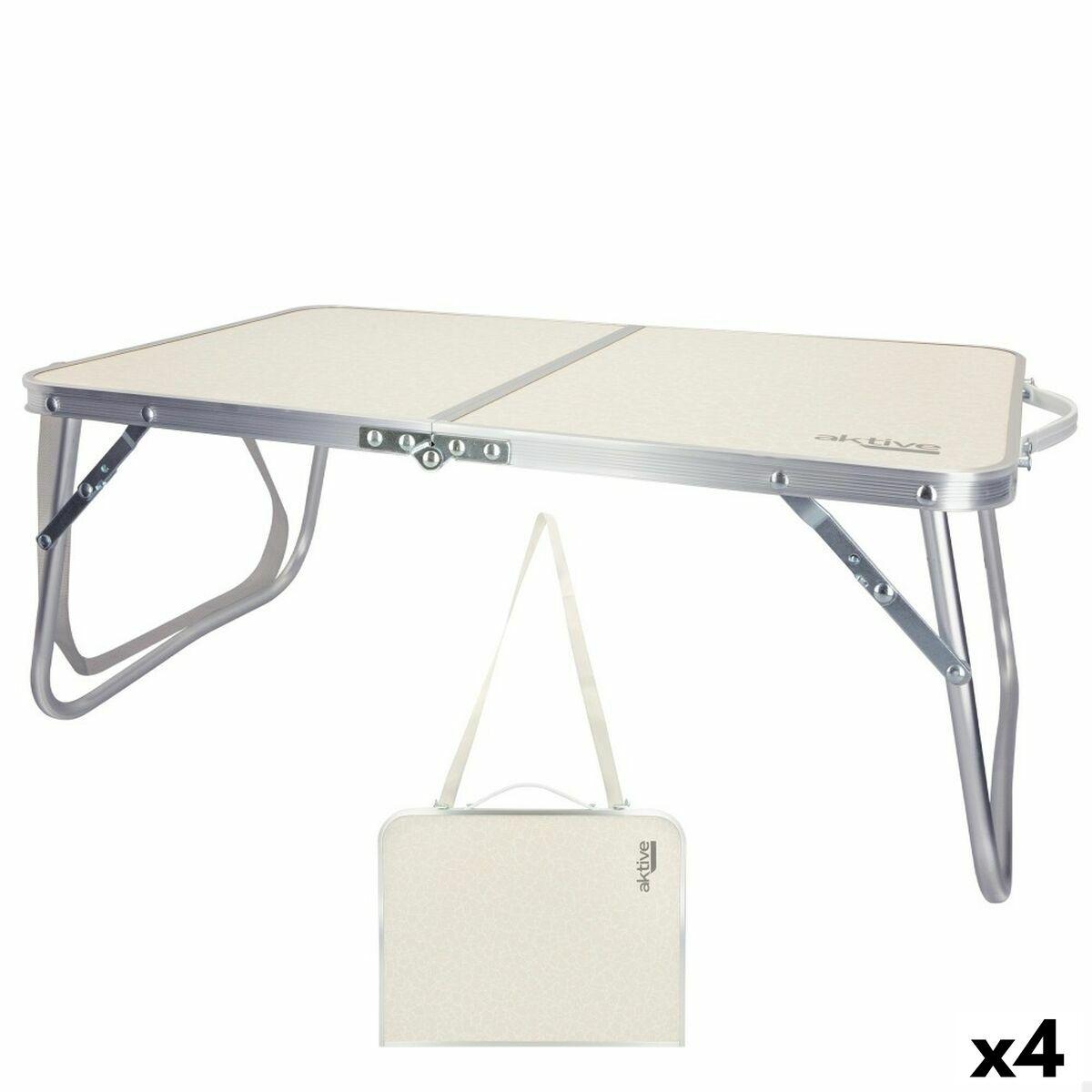 Sammenklappeligt bord Aktive Flødefarvet 60 x 25 x 40 cm (4 enheder)
