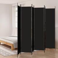 6-panels rumdeler 300x220 cm stof sort