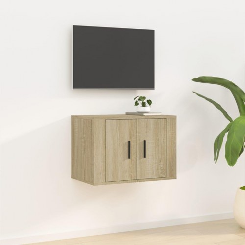 Væghængt tv-skab 57x34,5x40 cm sonoma-eg