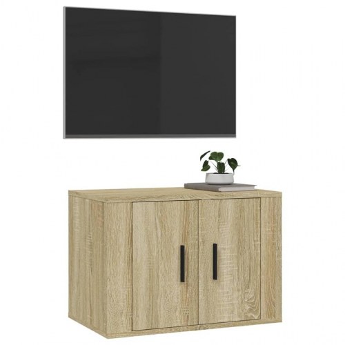 Væghængt tv-skab 57x34,5x40 cm sonoma-eg