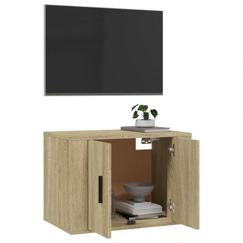 Væghængt tv-skab 57x34,5x40 cm sonoma-eg