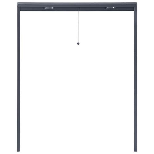 Nedrullelig insektskærm til vinduer 140x170 cm antracitgrå
