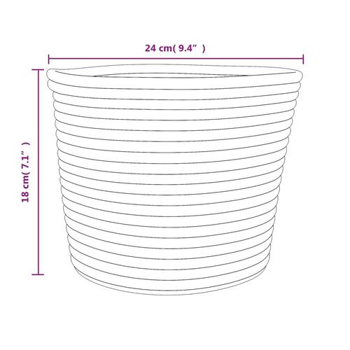 Opbevaringskurve 2 stk. Ø24x18 cm bomuld brun og hvid