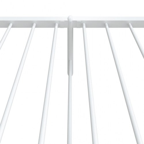 Sengeramme med gavl og fodgærde 107×203 cm - metal, hvid