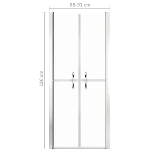 Brusedør 91x190 cm klart sikkerhedsglas