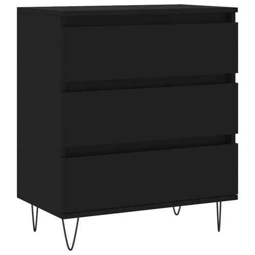 Skænk 60x35x70 cm konstrueret træ sort