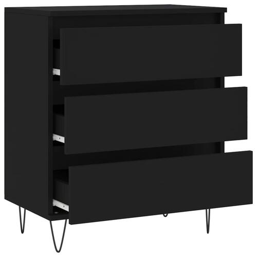 Skænk 60x35x70 cm konstrueret træ sort