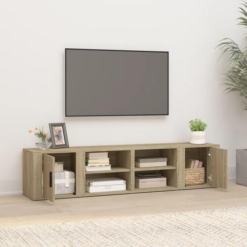 Tv-borde 2 stk. 80x31,5x36 cm konstrueret træ sonoma-eg