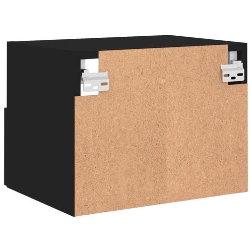 Væghængt tv-bord 40x30x30 cm konstrueret træ sort
