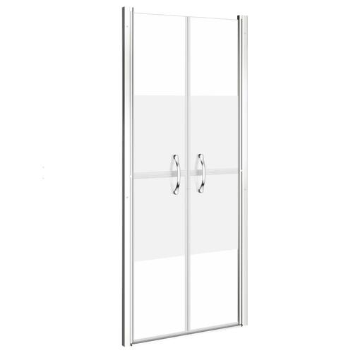Brusedør 91x190 cm delvist matteret sikkerhedsglas