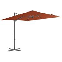 Hængeparasol med stålstang 250x250 cm terrakotta