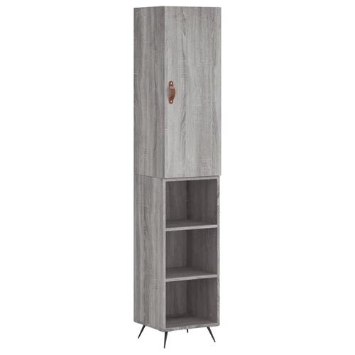 Højskab 34,5x34x180 cm konstrueret træ grå sonoma-eg
