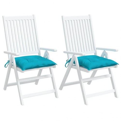 Stolehynder 2 stk. 40x40x7 cm stof turkis